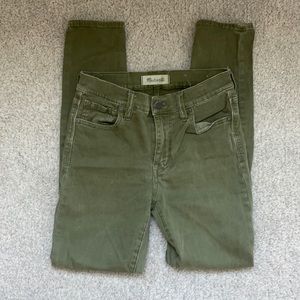 Madewell Vintage Wash Skinny Denim in Olive